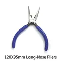 Blue needle-nose pliers for jewelry DIY with carbon steel head and non-slip handles - 120X95mm Needle Nose Pliers - Smooth