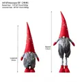 Kerstkabouter met verstelbare telescopische poten van 80cm tot 110cm in rood en grijs - Mannelijke Telescopische Kabouter (A410-2 Man) / 110cm