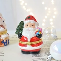Hand-painted Santa Claus trinket box with golden hinge for jewelry and Christmas decor - Pine Tree Santa Claus 6*8cm