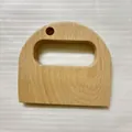 Handmade beech wood kids play knife with natural grain for safe kitchen fruit cutting - New Style