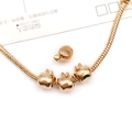 Golden apple-shaped beads on a snake bone chain bracelet for DIY jewelry making - 1Pc Apple Bead 8x10mm Hole 4mm