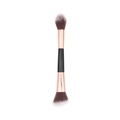 Doppelseitiger Konturenpinsel mit roségoldenen Röhren und weichen Borsten für Makeup - Schwarz Doppelkopf