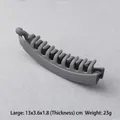 Large matte dark grey banana hair clip with minimalist resin finish, size 13cm - Large / Gray