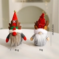 Christmas faceless gnome figurines with antlers, sequins and snowflake details - Gnome Ornament Set 7 (2 Pcs)