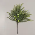 Rama de cedro artificial con bayas verdes para decoración festiva de Navidad - Z6102/45