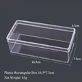 Transparent rectangular acrylic organizer box, 16.5x7.5x5.5cm size, 83g net weight - Acrylic SL Rectangular Box