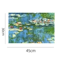 PVC placemat featuring Monet Water Lilies oil painting print in 30x45cm size - 45x30cm / Monet - Water Lilies