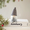Nordic gray Christmas gnome with white polka dots hat, 14cm standing plush figurine - Style E (Grey Body Grey Polka Dot Hat 14cm)