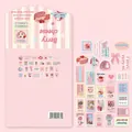 Detail of Berry Cheese stickers set featuring 30 unique waterproof synthetic paper designs - XCC005 Berry Cheese - 30 Sheets/Pack