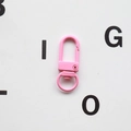 Pink spray-painted lobster clasp zinc alloy swivel snap hook for DIY keychains - Pink