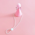 Pink miniature pet party hat with plush ball and adjustable strap for dogs and cats - Pink Bow Hat