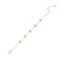 Goldenes Sternarmband mit blauem Evil Eye Emaille und verstellbarem Karabinerverschluss - 2#Stern