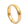 Minimalist 2mm round gold-plated stainless steel band ring with polished finish - US 6 / 5mm / Gold