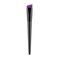 Angled foundation brush with purple synthetic bristles and matte black handle - Purple
