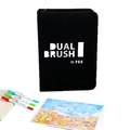 Étui noir zippé pour 60 marqueurs aquarelle, sac de rangement en tissu oxford - 60 Couleurs Corps Blanc avec Sac CD