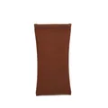 Portable brown leather eyewear pouch with soft texture and slim protective design - Iron Brown