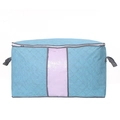 Sacco custodia in tessuto non tessuto blu trapuntato con finestra rosa trasparente - Grande / Blu Grande