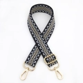 Tracolla di ricambio per borsa intrecciata regolabile motivo geometrico oro - Nero Bianco Kaki 8