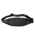 Wasserdichte schwarze Brusttasche für Herren mit verstellbarem Gurt und rotem Etikett-Detail - Schwarz