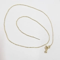 Chaîne réglable dorée en maille forçat avec fermoir mousqueton et tige de réglage - O chaîne / Or 18k