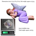 Sleeping flower fairy figurine in purple dress with blue wings for micro landscapes - Sleeping Fairy