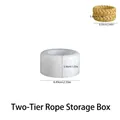 Silicone mold for double-layer rope braid storage box diy crafts and candle holders - 2-Layer Rope Storage Box Mold