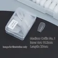 Frosted matte semi-transparent medium trapezoid nail tips size 1 in clear box - DA05 Matte Medium Trapezoid No.1 50Pcs