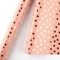 Pink gift wrapping paper roll with elegant gold and white foil polka dots pattern - Orange Base Polka Dots Gold Foil