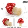 Lifelike red fly agaric mushroom figurine made of solid plastic for home decoration - Red Fly Agaric (T15516)