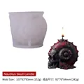DIY snail skull silicone mold for dark gothic style candles with detailed dimensions - Skull