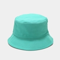 Vue détaillée du chapeau de soleil en coton vert menthe montrant la texture du tissu - Taille unique / Vert menthe