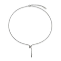 Silver stainless steel snake head pendant necklace with vintage 18k gold tennis chain - Silver Style 1 (Tennis Chain)