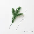 Artificial 25cm pine branch decoration weighing 10g for Christmas tree and wreath - 3-Fork Single-Sided