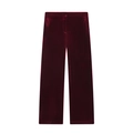 Dettaglio di pantaloni dritti in velluto bordeaux con texture morbida e lucentezza - XS / Pants