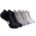 Trois paires de chaussettes de sport basses en noir, gris et blanc avec soutien de voûte - Taille Unique 37-45 / Mélange Noir Blanc Gris