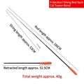 4-section telescopic fishing rod cat teaser wand with 180cm extendable carbon fiber pole - Orange Handle Black Rod 4-Section Telescopic