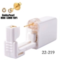 Sterile disposable ear piercing tool with 3mm gold-plated pearl stud earring 22-219 - 3mm Gold & Pearl