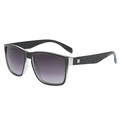 Gafas de sol deportivas cuadradas negras con lentes degradadas moradas para ciclismo - Montura Negra Lente Degradado Púrpura
