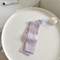 Light purple ribbed cotton socks for women, thin mesh breathable Japanese JK style - Purple