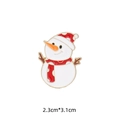 Detail view of snowman Christmas brooch with 2.3cm by 3.1cm dimensions and festive design - Snowman