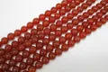 Natural red agate round beads for DIY jewelry making with polished semi-translucent finish - Red Agate Ab+ / 4mm (approximately 90 Beads) 38cm Long