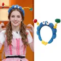 Schattige blauwe pluche hoofdband met kleurrijke tentakels en grappige ogen - Blauwe Grote Ogen Stijl