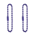 Par de cadenas de bolas de metal violeta oscuro de 12 cm para etiquetas y llaveros DIY - Violeta Azul Profundo