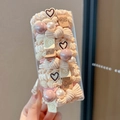 Elastic hair ties set with heart and rabbit charms in beige and pink tones - 15-Piece Boxed / 5#Beige