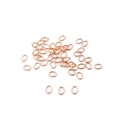 Oval rose gold stainless steel jump rings for DIY jewelry making and link connections - 0.5*3*4mm / Rose Gold