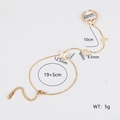 Detailed size specifications for gold butterfly ring bracelet with dimensions and weight - Butterfly