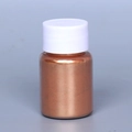 Metallic copper mica powder in a clear bottle for DIY crafts and resin molding - Pearl Powder #1 Bronze