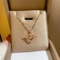 Collar Corazón para Ti (Cadena de Labios) / Rosa oro