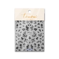 Vintage black rose floral nail stickers MS235 with elegant flower and leaf patterns - MS235 (Black Retro Roses)