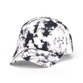Classic black and white tie-dye baseball cap with a unique marble textured artistic pattern - Black & White Tie-Dye